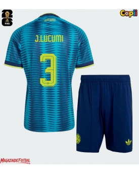 Columbia Jhon Lucumi #3 Echipament de Fotbal Replică Mondial 2026 Copii Deplasare (+ Șorturi)